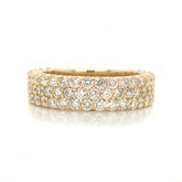 3.00 CT. Diamond Three Row Ring - White Carat - USA